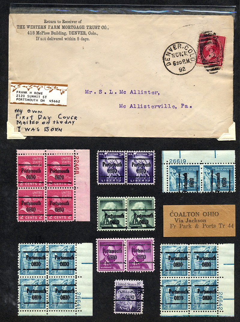U.S. Postage Stamps Pre-Canceled · Local History Digital Collection