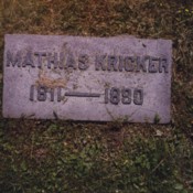 Mathias Kricker<br /><br />
Greenlawn Cemetery