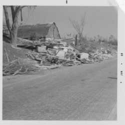 Houses destroyed by tornado 