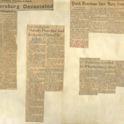 Newspaper articles about the tornado 