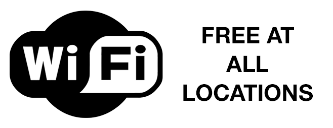 Free wifi access at all library locations